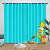 The Simpsons Curtains Blackout Window Pattern Drapes Room Decoration