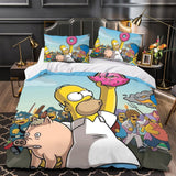 The Simpsons Pattern Duvet Cover Kids Bedding Set Without Filler