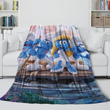 The Smurfs Blanket Flannel Throw Room Decoration