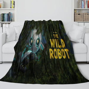 The Wild Robot Blanket Flannel Fleece Throw Room Decoration