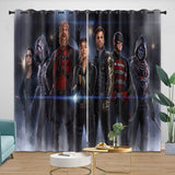 Thunderbolts Pattern Curtains Blackout Window Drapes Room Decoration