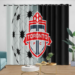 Toronto FC Curtains Blackout Window Drapes Room Decoration