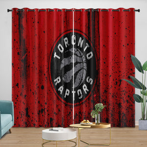 Toronto Raptors Curtains Blackout Window Drapes Room Decoration
