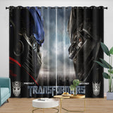 Transformers Curtains Pattern Blackout Window Drapes Room Decoration