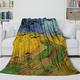Van Gogh Painting Blanket Flannel Fleece Throw Kids Room Decoration