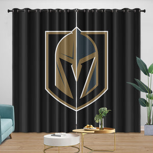 Vegas Golden Knights Curtains Blackout Window Drapes Room Decoration
