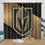Vegas Golden Knights Curtains Blackout Window Drapes Room Decoration