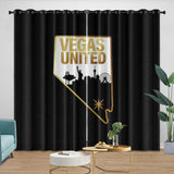 Vegas Golden Knights Curtains Blackout Window Drapes Room Decoration