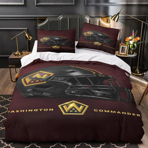 Washington Commanders Bedding Set Duvet Cover Without Filler