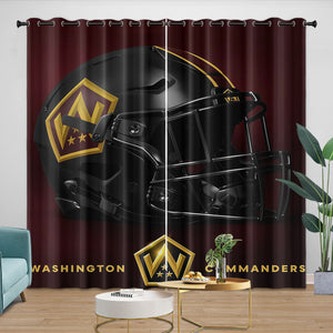 Washington Commanders Curtains Blackout Window Drapes Room Decoration