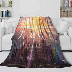 Weathering With You Blanket Flannel Throw Room Decoration