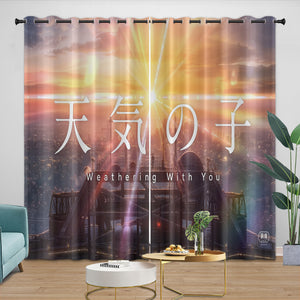 Weathering With You Curtains Blackout Window Drapes Room Decoration