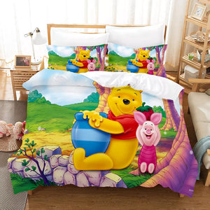 Winnie the Pooh Bedding Set Kids Quilt Cover Without Filler