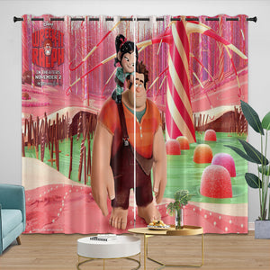Wreck-It Ralph Curtains Blackout Window Drapes Room Decoration