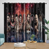 WWE Pattern Curtains Blackout Window Drapes Kids Room Decoration