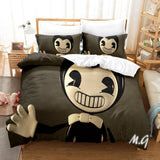 3-Piece Bendy and the ink machine Bedding Set Duvet Cover Bed Sheets - EBuycos