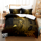 3-Piece Bendy and the ink machine Bedding Set Duvet Cover Bed Sheets - EBuycos