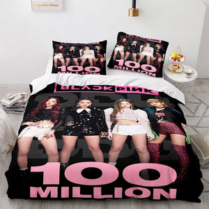 3-Piece Blackpink Cosplay Bedding Set Duvet Cover Sets Bed Sheets - EBuycos
