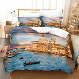 3-Piece Coastal Beach Theme Bedding Sets Duvet Cover Set Bed Sheets - EBuycos