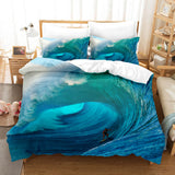 3-Piece Coastal Beach Theme Bedding Sets Duvet Cover Set Bed Sheets - EBuycos
