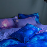 3-Piece Galaxy Sky Bedding Set Duvet Covers Comforter Bed Sheets - EBuycos