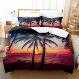 3-Piece Ocean Bedding Set Duvet Cover Set Blue Sea Starfish Bed Sheets - EBuycos