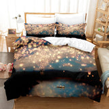 3-Piece Ocean Bedding Set Duvet Cover Set Blue Sea Starfish Bed Sheets - EBuycos