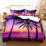 3-Piece Ocean Bedding Set Duvet Cover Set Blue Sea Starfish Bed Sheets - EBuycos