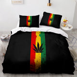 420 weed plant 3 Piece Comforter Bedding Sets Duvet Cover Bed Sheets - EBuycos