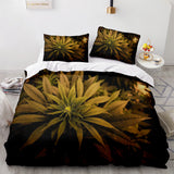 420 weed plant 3 Piece Comforter Bedding Sets Duvet Cover Bed Sheets - EBuycos