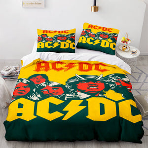 AC DC Cosplay 3 Piece Bedding Set Duvet Covers Comforter Bed Sheets - EBuycos