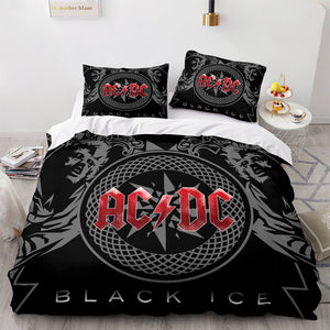 AC DC Cosplay 3 Piece Bedding Set Duvet Covers Comforter Bed Sheets - EBuycos