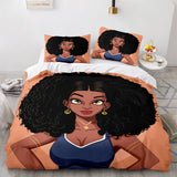 African Girls Cosplay Bedding Sets Duvet Covers Comforter Bed Sheets - EBuycos