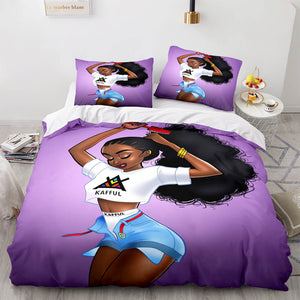 African Girls Cosplay Bedding Sets Duvet Covers Comforter Bed Sheets - EBuycos