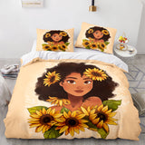 African Girls Cosplay Bedding Sets Duvet Covers Comforter Bed Sheets - EBuycos