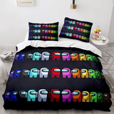 Among Us Cosplay 3 Piece Comforter Bedding Sets Duvet Cover Bed Sheets - EBuycos