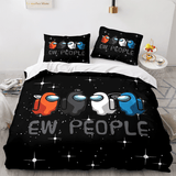 Among Us Cosplay 3 Piece Comforter Bedding Sets Duvet Cover Bed Sheets - EBuycos