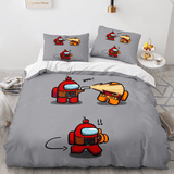 Among Us Cosplay 3 Piece Comforter Bedding Sets Duvet Cover Bed Sheets - EBuycos