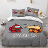 Among Us Cosplay 3 Piece Comforter Bedding Sets Duvet Cover Bed Sheets - EBuycos