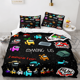 Among Us Cosplay 3 Piece Comforter Bedding Sets Duvet Cover Bed Sheets - EBuycos