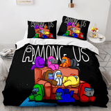 Among Us Cosplay 3 Piece Comforter Bedding Sets Duvet Cover Bed Sheets - EBuycos