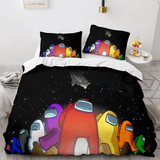 Among Us Cosplay 3 Piece Comforter Bedding Sets Duvet Cover Bed Sheets - EBuycos