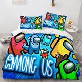 Among Us Cosplay 3 Piece Comforter Bedding Sets Duvet Cover Bed Sheets - EBuycos