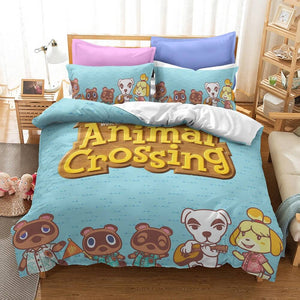Animal Crossing Cosplay Bedding Set Duvet Cover Quilt Covers Bed Set - EBuycos