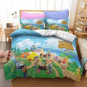 Animal Crossing Cosplay Bedding Set Quilt Duvet Cover Bed Sheets Sets - EBuycos