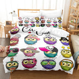 Animal World Owl Bedding Sets Duvet Covers Quilt Bed Linen Sheets Sets - EBuycos