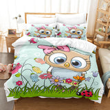 Animal World Owl Bedding Sets Duvet Covers Quilt Bed Linen Sheets Sets - EBuycos