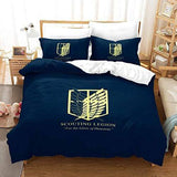 Anime Attack on Titan Bedding Set Duvet Covers Comforter Bed Sheets - EBuycos