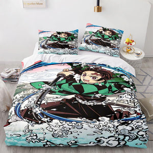 Demon Slayer Bedding Set Duvet Cover Bed Sets - EBuycos