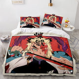 Anime Demon Slayer Cosplay 3 Piece Bedding Set Duvet Covers Bed Sheets - EBuycos